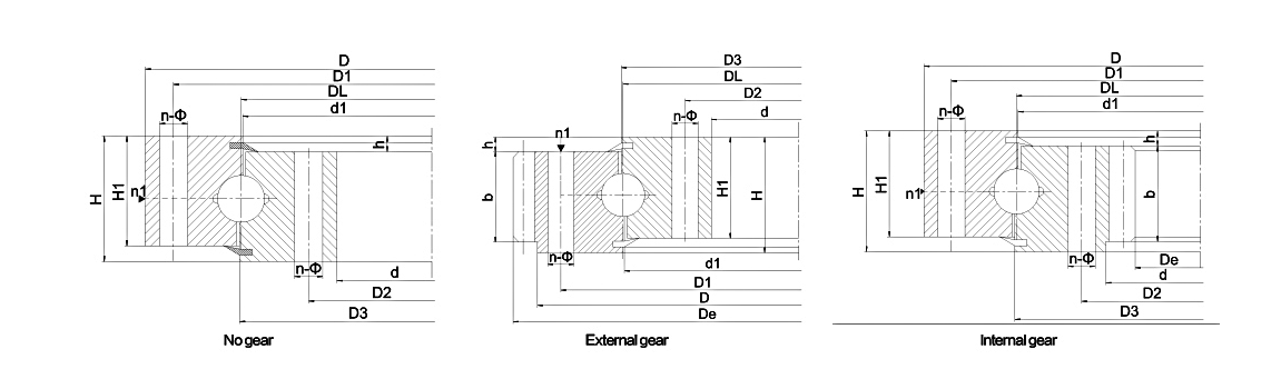 High Speed single ball slewing bearing